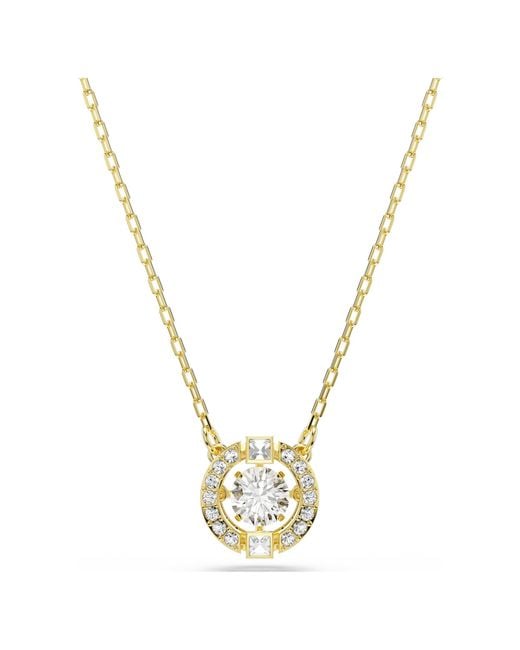 Swarovski Metallic Una 18K Plated Angelic Pendant Necklace for men