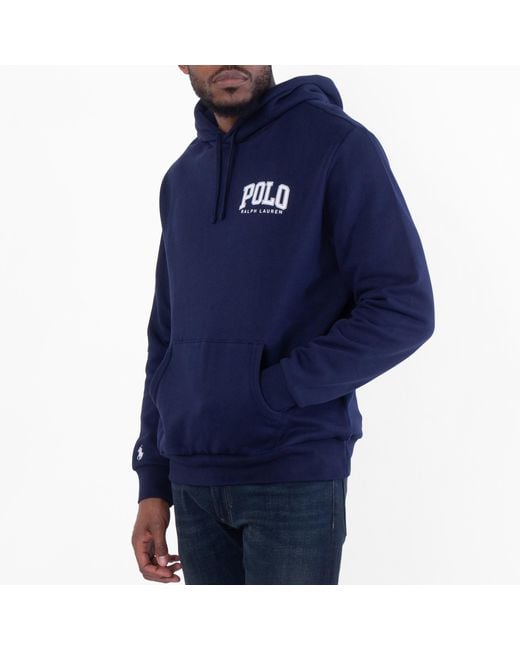 Polo Ralph Lauren Blue Fleece Logo Print Sweatshirt for men
