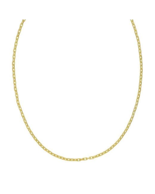 Tresorra Metallic Sterling Plated French Cable Chain Necklace