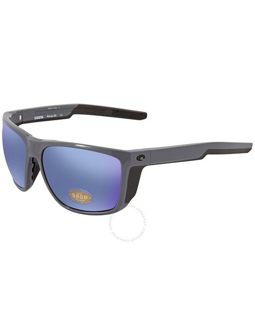 Costa Del Mar Ferg Xl Blue Mirror Polarized Polycarbonate Sunglasses 6s9012 901211 62 for men