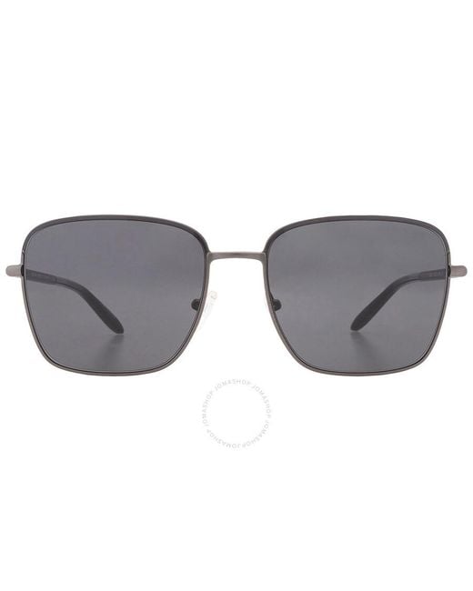 Michael Kors Gray Burlington Grey Square Sunglasses Mk1123 100287 57 for men
