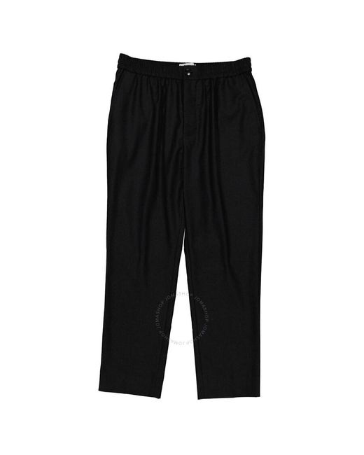 AMI Black Gris Chine Elasticated Waist Pants for men