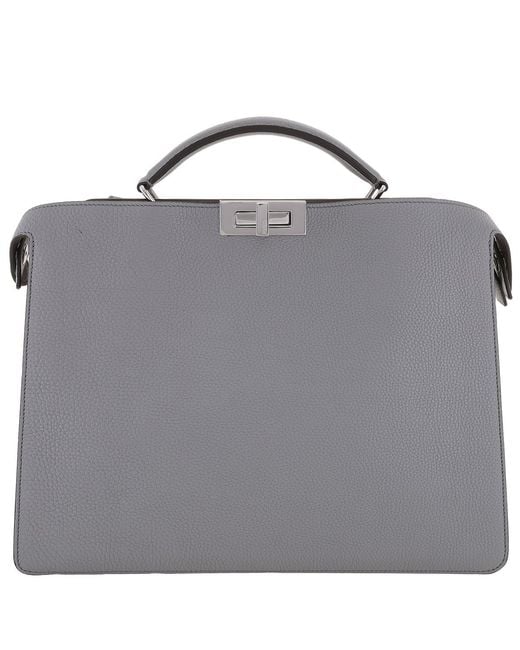 Fendi Multicolor Peekaboo Leather Briefcase for men
