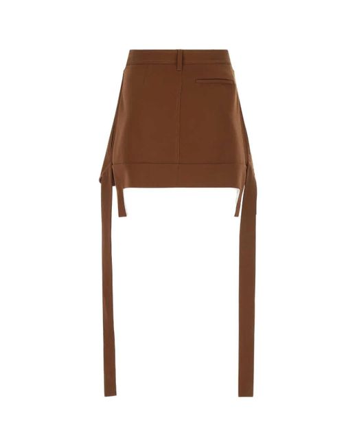 Burberry Brown Side Panels Mini Skirt