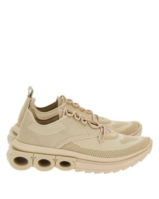 Ferragamo Natural Nima Technical Knit Running Sneakers