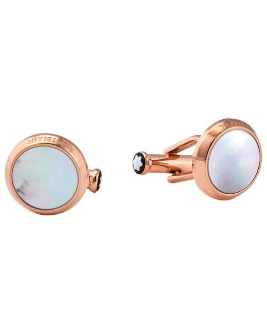 Montblanc Brown Meisterstuck Round Cufflinks