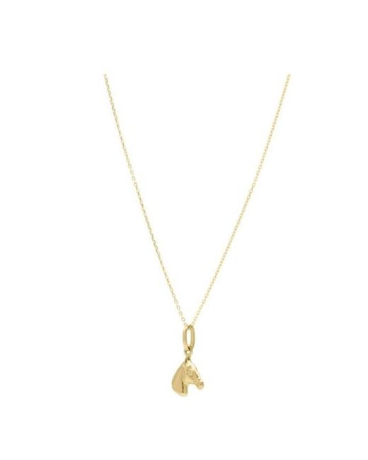 Tresorra Metallic 14K Small Horse Pendant Necklace