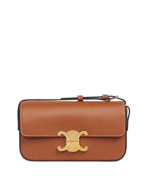 Céline Brown Shoulder Bag Triomph Claude