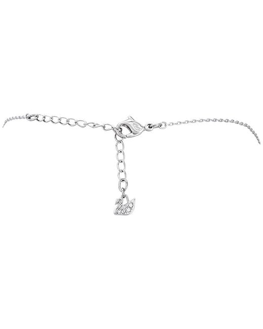 Swarovski Metallic Sparkling Dance Round Necklace, Rhodium Plating 5286137
