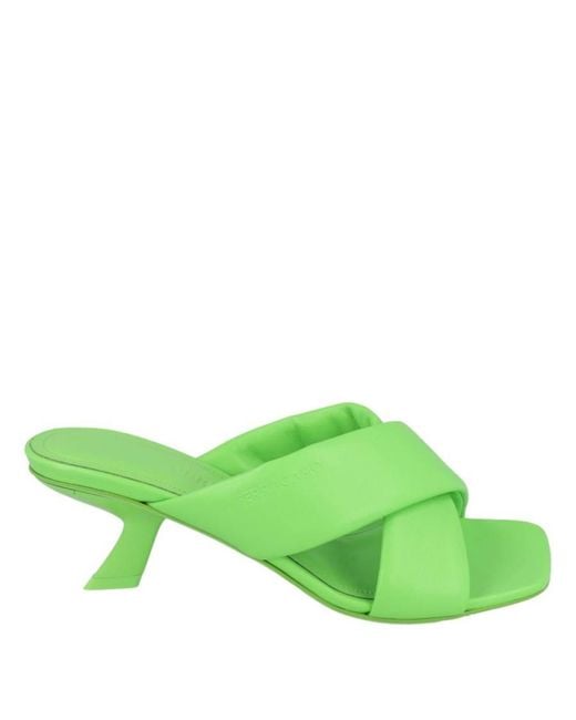 Ferragamo Green Aldura 55 Crossover-Strap Sandals
