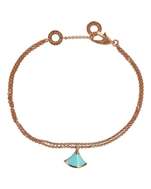 BVLGARI Metallic Divas Dream Ladies Bracelet 18 Kt Rose With Pendant