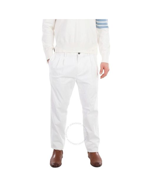 BLACK LABEL CRESTBRIDGE White Elasticated Waist Trousers, Brand Size 82 (Waist for men