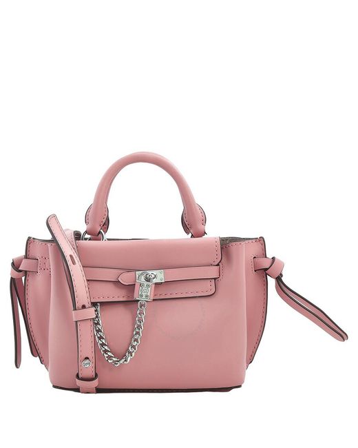 Michael Kors Pink Leather Extra-small Hamilton Legacy Belted Satchel
