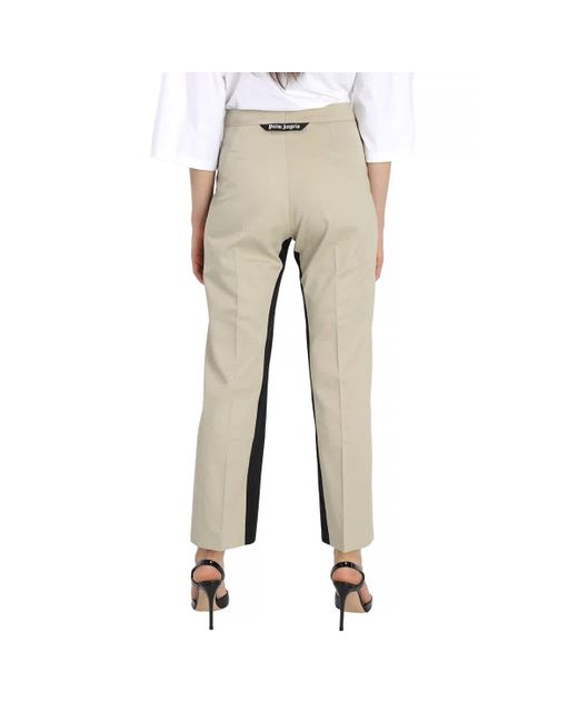 Palm Angels Natural Straight-leg Panelled Two-tone Trousers