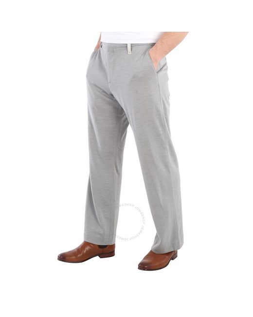 Burberry Gray Light Pebble Cashmere Blend Jersey Wide-leg Pants for men