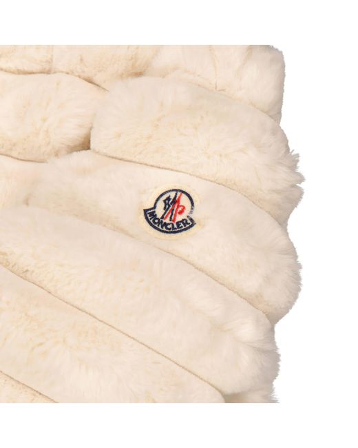 Moncler Natural Girls Latife Faux-fur Quilted Jacket