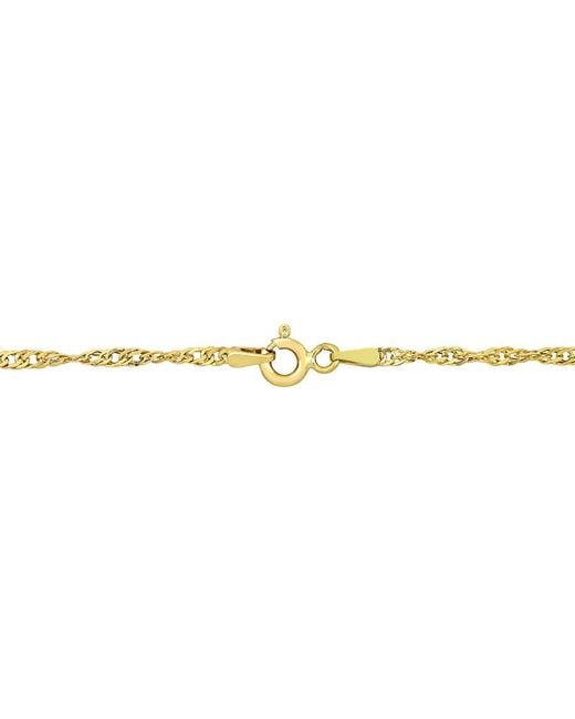 Amour Metallic 1.9Mm Diamond-Cut Singapore Necklace