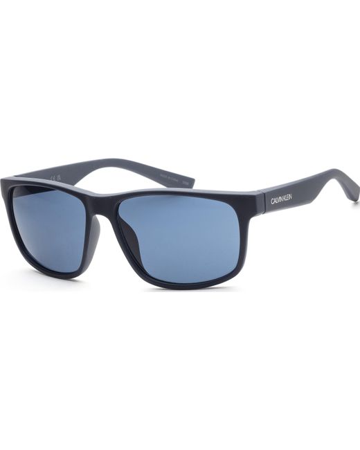 Calvin Klein Blue Nacy Rectangular Sunglasses for men