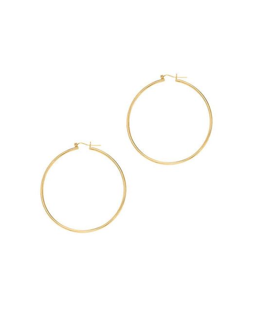 Tresorra Metallic 14K Hoop Earrings