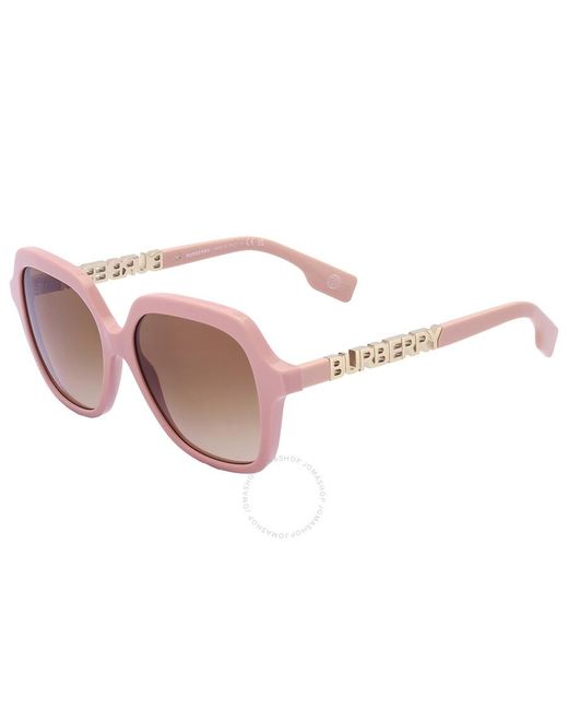 Burberry Multicolor Joni Brown Gradient Square Sunglasses Be4389 406113 55