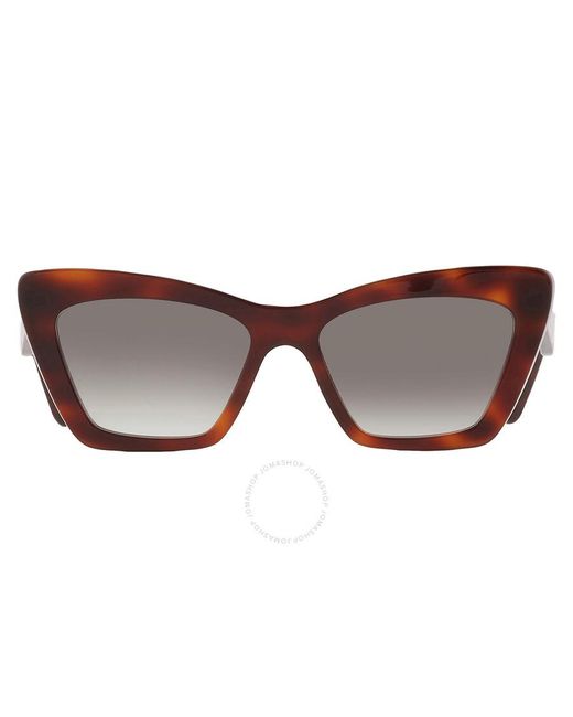 Ferragamo Brown Grey Gradient Cat Eye Sunglasses Sf1081se 214 55