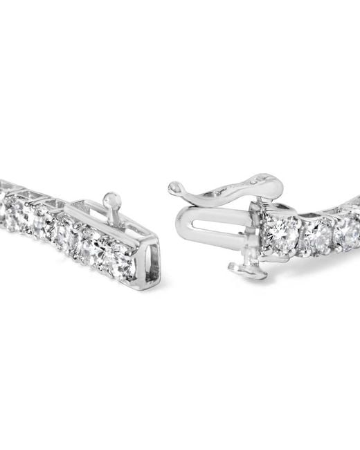 Haus of Brilliance Metallic 10K 5.00 Cttw Natural Diamond Tennis Bracelet