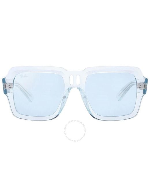 Ray-Ban Magellan Bio Based Blue Mirror Square Sunglasses Rb4408 67291n 54