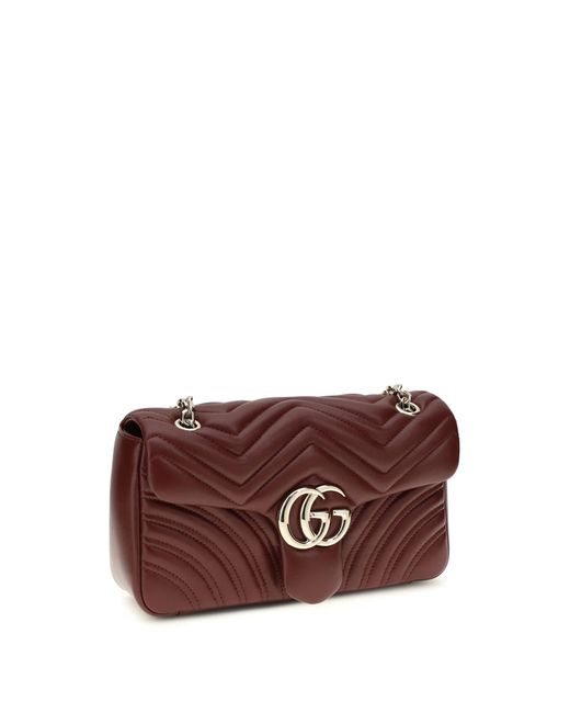 Gucci Purple Gg Marmont Medium Shoulder Bag