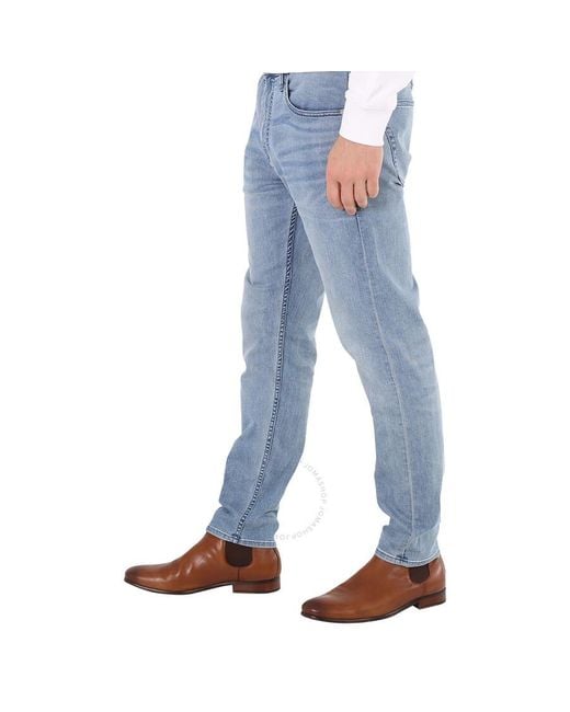 Calvin Klein Blue High Stretch Modern Taper Denim Jeans for men