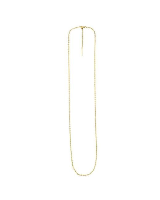 Tresorra Metallic 14K Endless Adjustable Flat Cable Chain Necklace