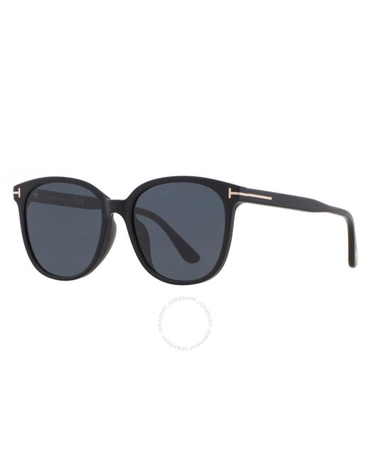 Tom Ford Black Grey Oval Sunglasses Ft0972-k 01a 56