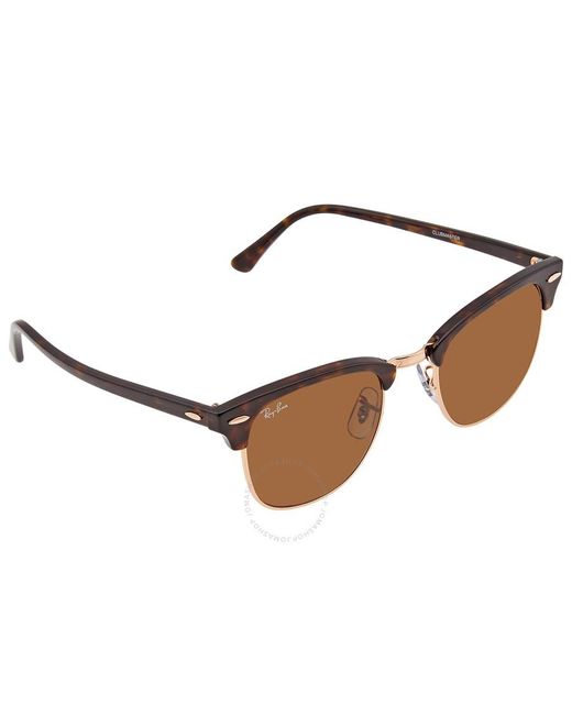 Ray-Ban Brown Clubmaster Classic Classic B-15 Square Sunglasses Rb3016 130933 51