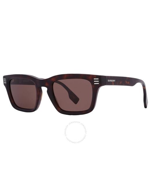 Burberry Dark Brown Rectangular Sunglasses Be4403 300273 51 for men