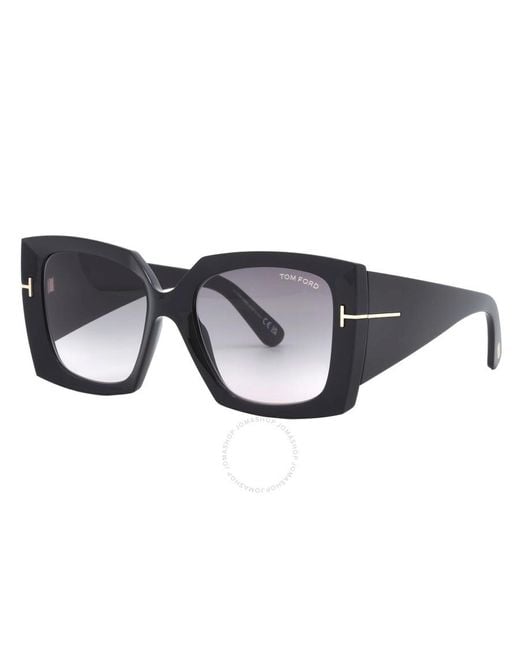Tom Ford Black Jacquetta Smoke Gradient Square Sunglasses Ft0921 01b 54