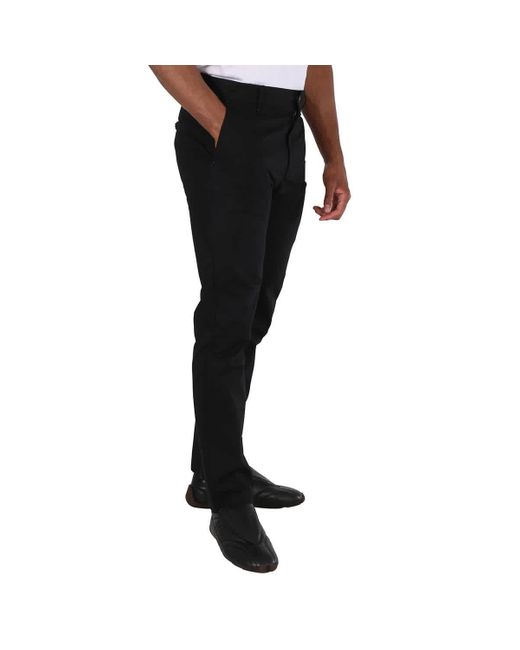 Burberry Black Ezra Cotton Tailored Trousers for men