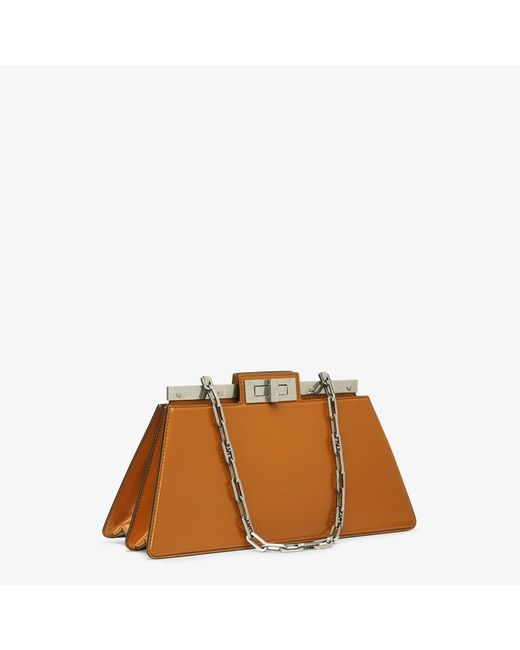 Fendi Brown Medium Peekaboo Cut Bag