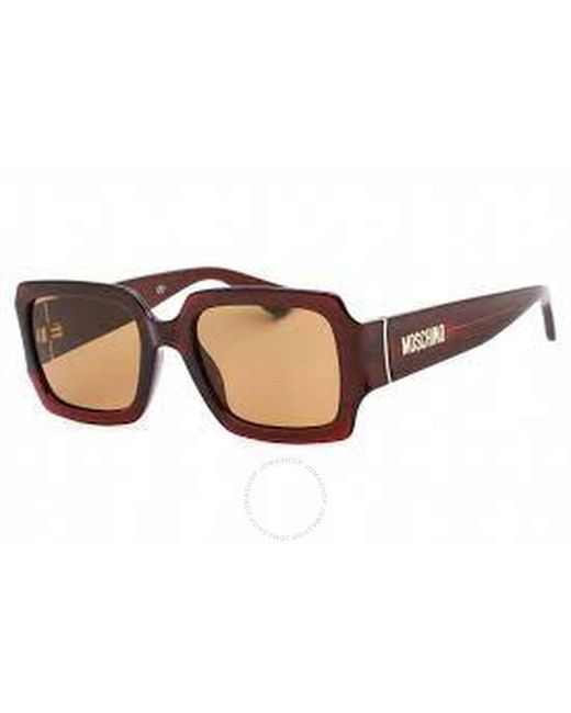 Moschino Brown Amber Square Sunglasses Mos063/s 0c9a/70 53
