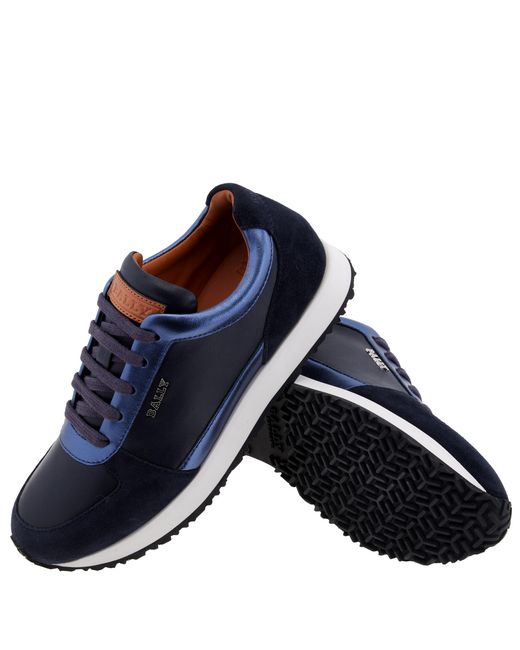 Bally Blue Athyna Calf Suede Sneakers