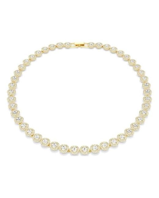 Swarovski Metallic Round Cut Una Angelic Tennis Necklace for men