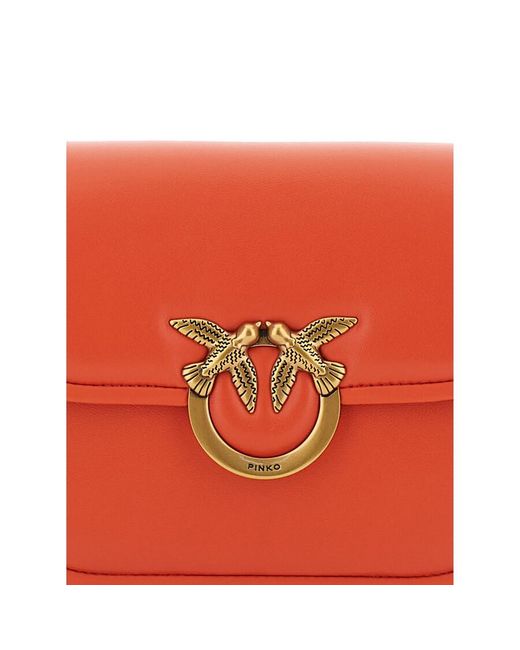Pinko Red Love Box Mini Crossbody Bag