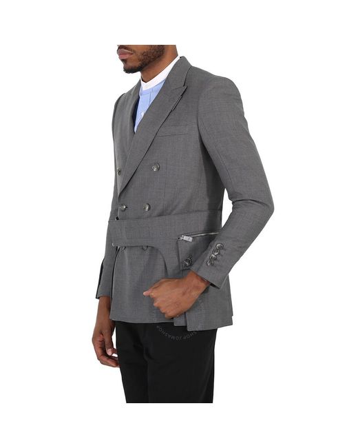 Burberry Gray Charcoal English Fit Wool Tailored Jacket for men