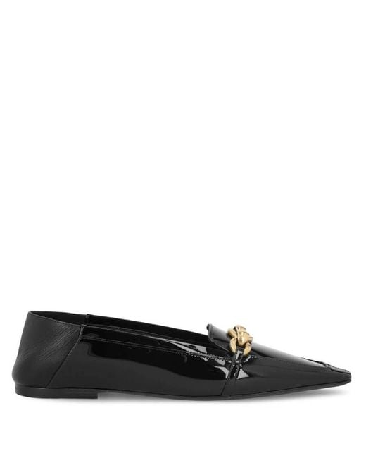 Saint Laurent Black Patent Leather Le Maillon Loafers, Brand Size 39 Us