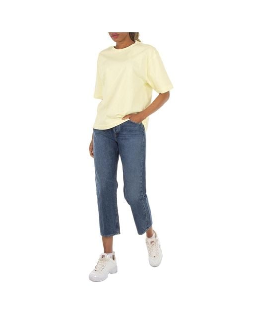 Burberry Yellow Crewneck Wool T-Shirt