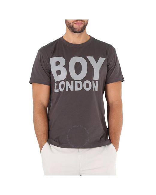 BOY London Gray Reflective Logo T-shirt for men
