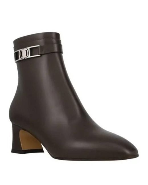 Ferragamo Black Ornament Vara Chain Boots