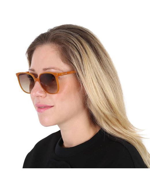 Kate Spade Brown Gradient Square Sunglasses Kailey/o/s 0ft4/ha 54