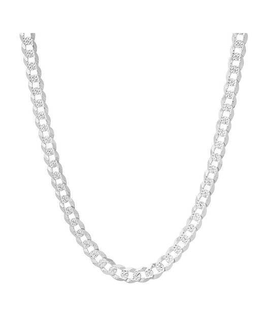 Kylie Harper Metallic Thick/Heavy Italian Diamond-Cut Pave Miami Cuban Curb Chain Necklace for men