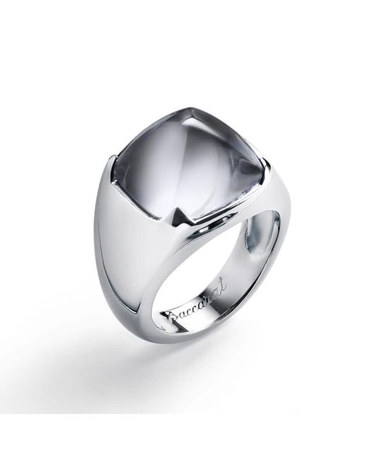 Baccarat Metallic Medicis Sterling, Crystal Ring 2804489