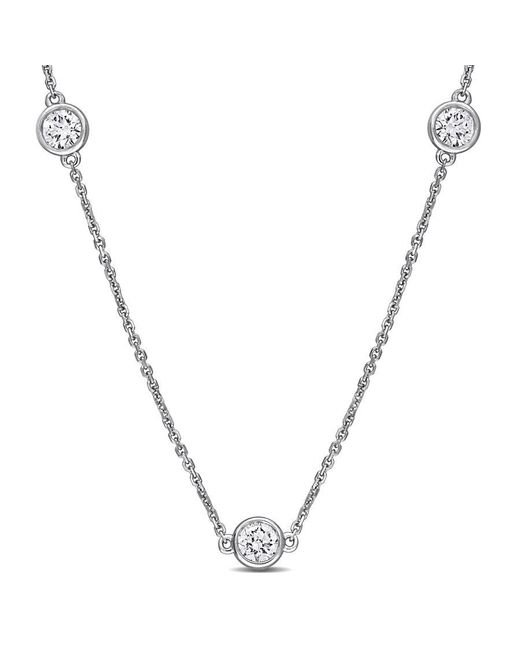 Created Forever Metallic 1 4/5 Ct Tw Lab-Grown Diamond Station Necklace