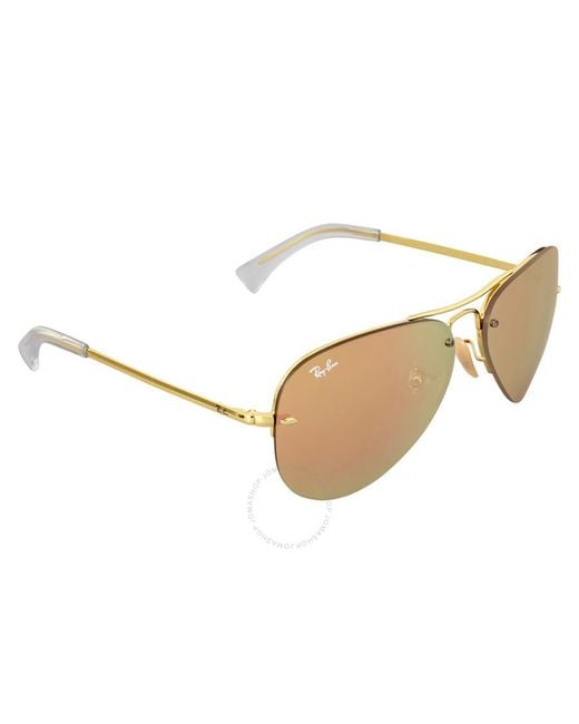 Ray-Ban Brown Mirror Aviator Sunglasses